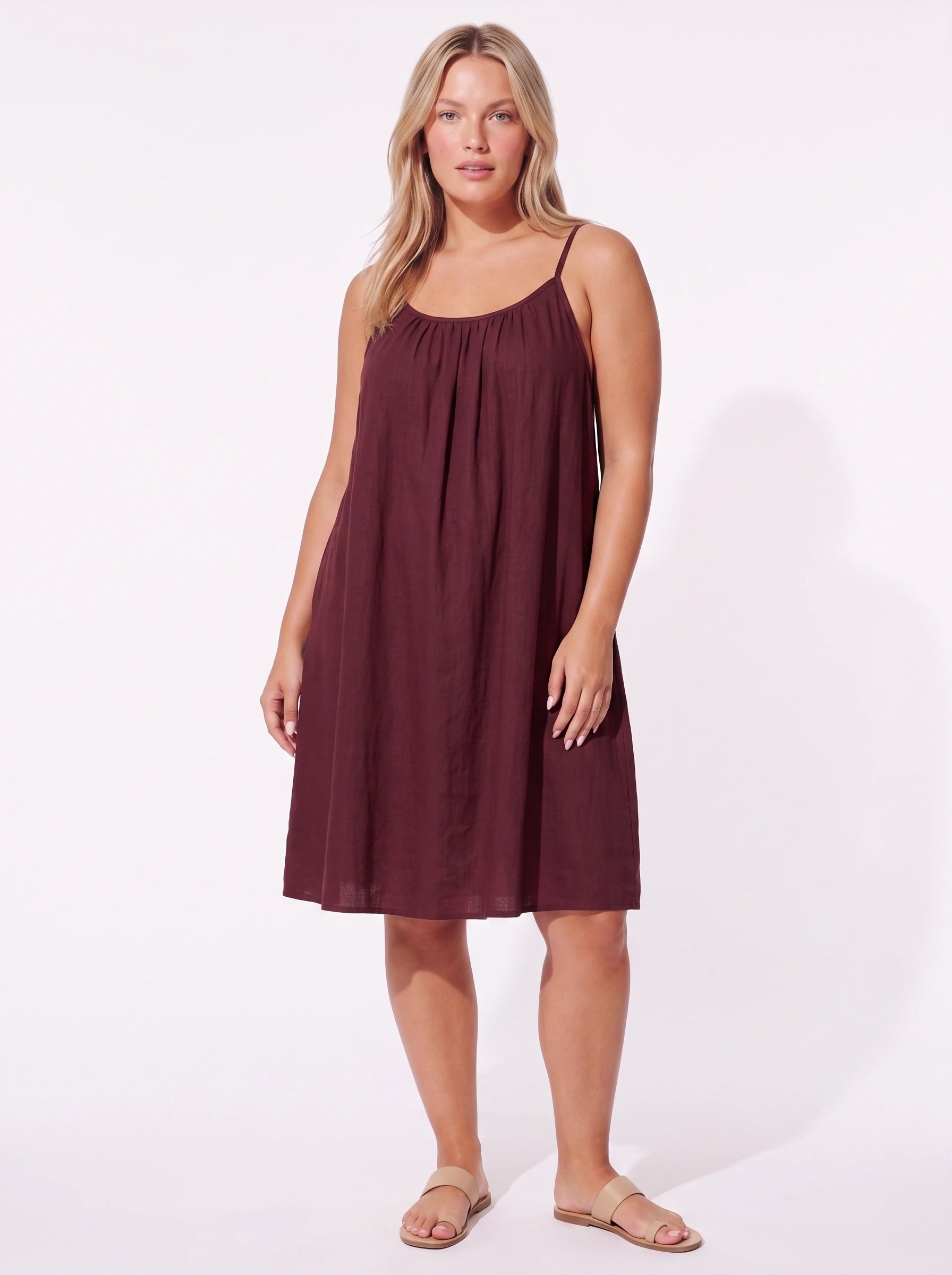 Casual Open-Back Spaghetti Strap Dress