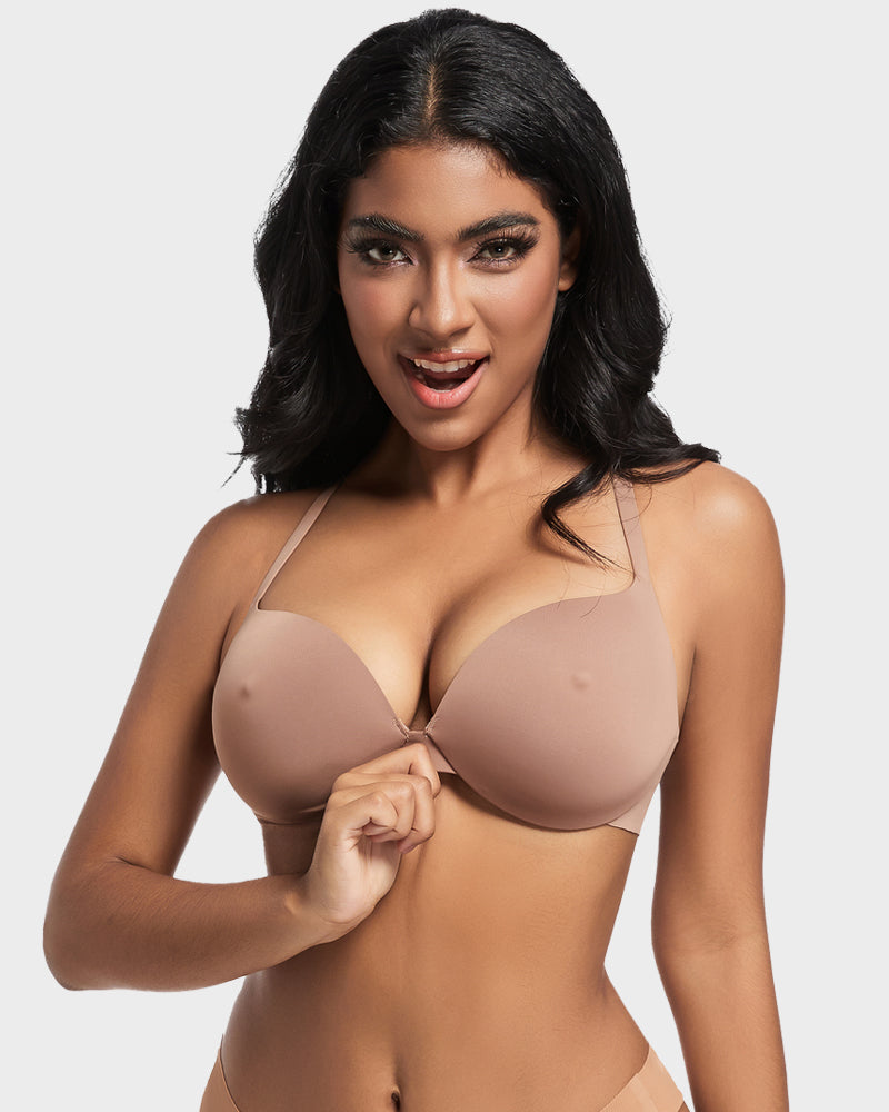 LilyCurve Nipple Push-Up Bra in BK