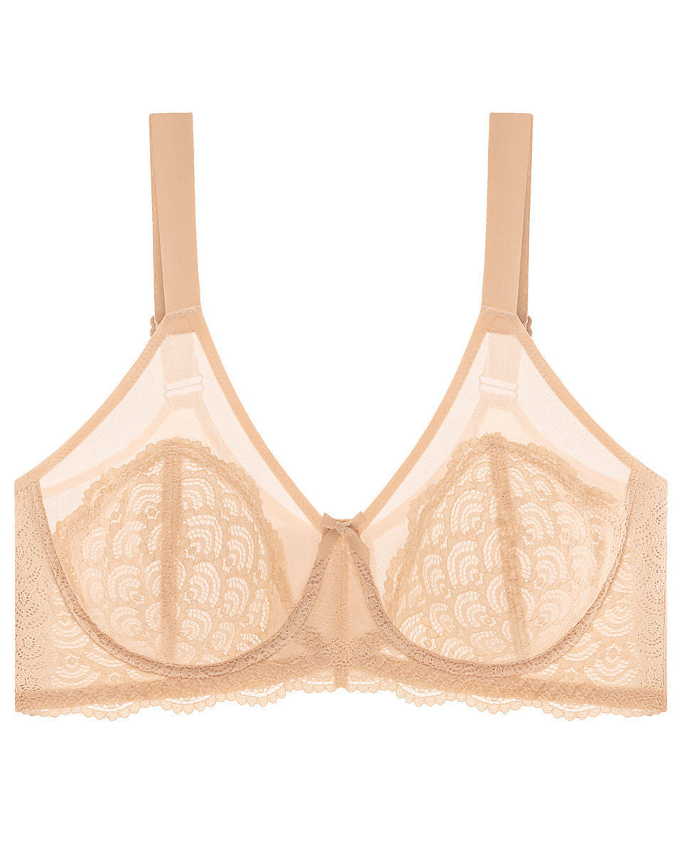 Lace Unlined Underwired Minimizer Bra
