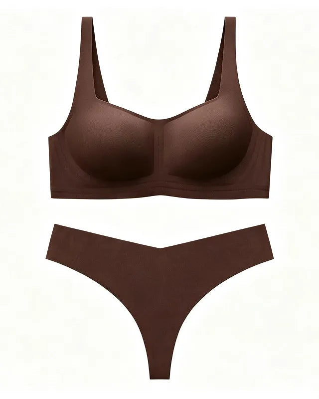 Seamless Square Neck Bralette & Panty Set