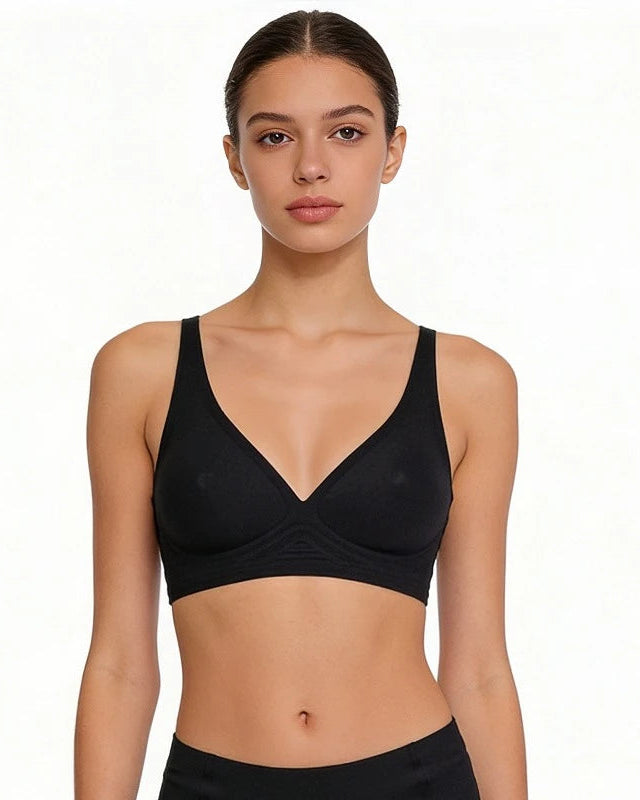 Wireless Push-Up Jelly Bra with Contoured Nipple Details