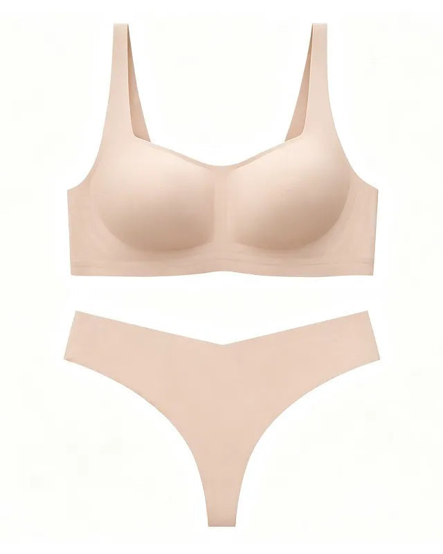 Seamless Square Neck Bralette & Panty Set