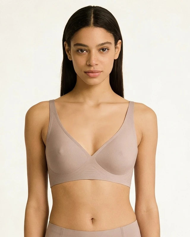 Wireless Push-Up Jelly Bra with Contoured Nipple Details
