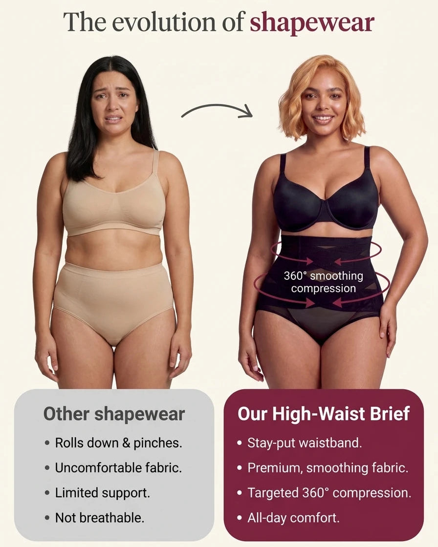 Culotte gainante taille haute avec contrôle du ventre