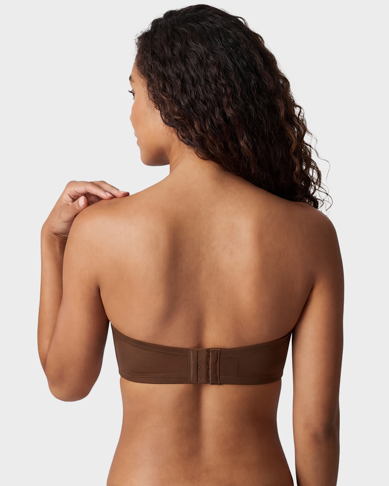 LilyCurve Strapless Mesh Underwire Balconette Bra in LE