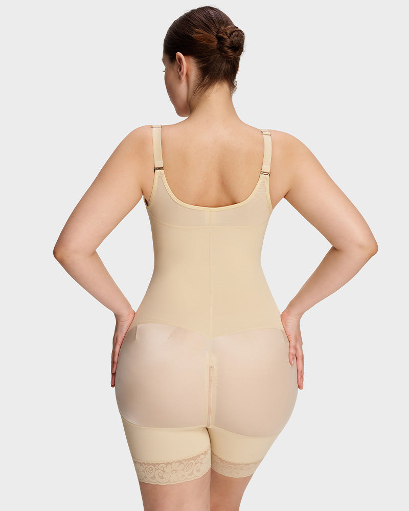 LilyCurve Tummy Control Butt Lifter Shaper with Zipper Crotch Fajas Colombianas in NU