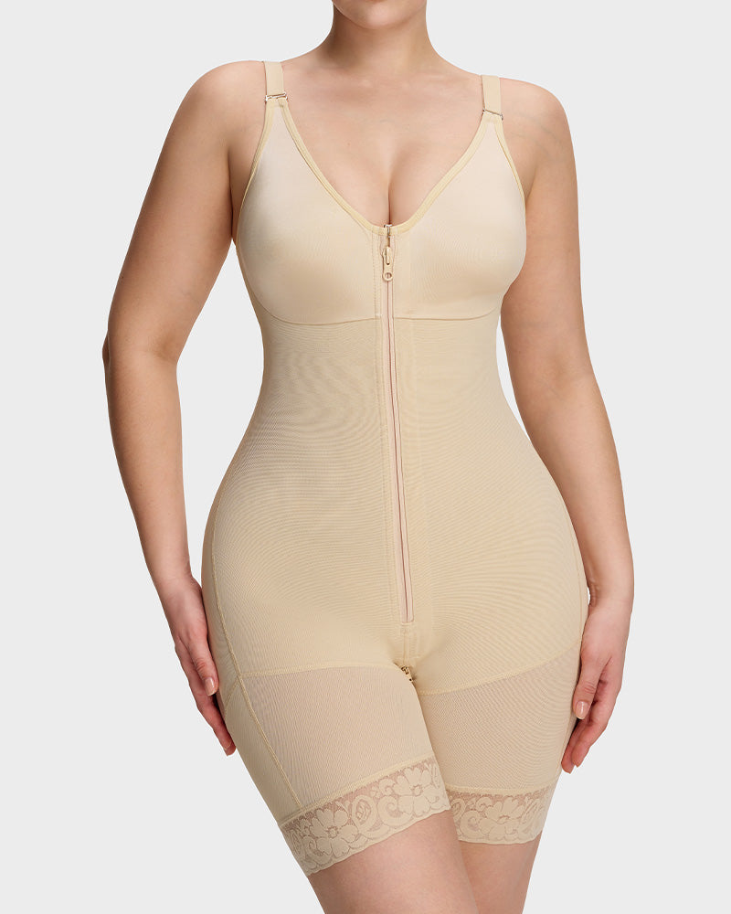 LilyCurve Tummy Control Butt Lifter Shaper with Zipper Crotch Fajas Colombianas in NU