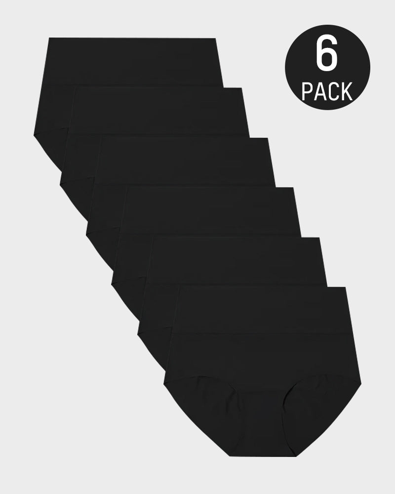 LilyCurve Seamless High-Waist No Show Comfort Panties (6 Pack) in MX