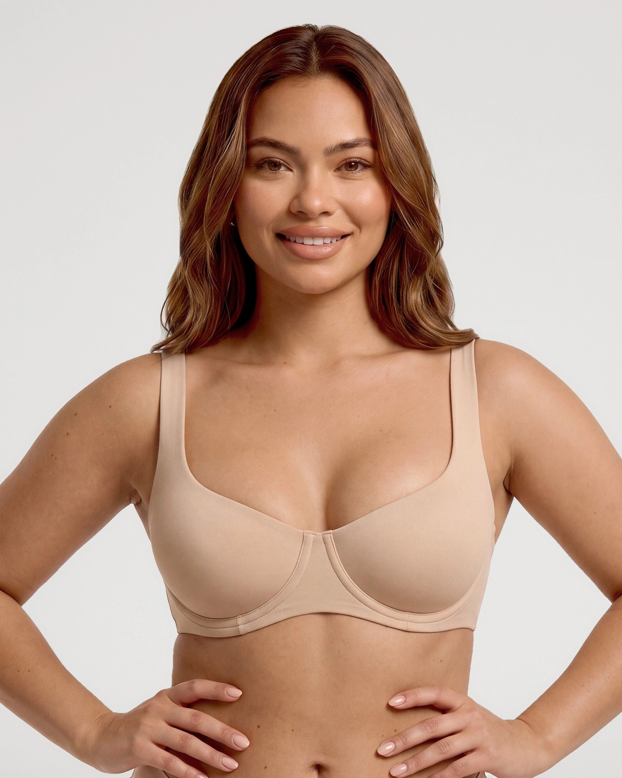 Studio fit image for the Seamless Balconette Bra | LilyCurve