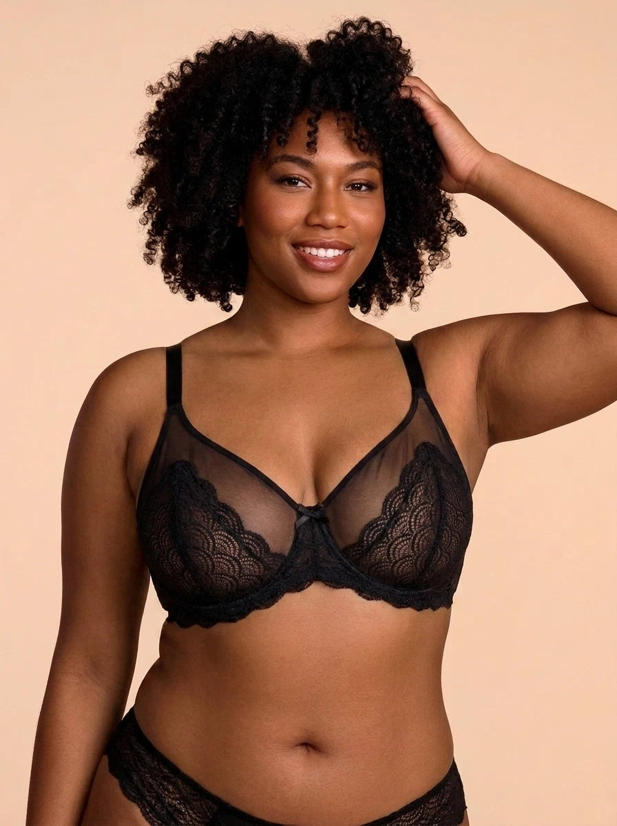 Lace Unlined Underwired Minimizer Bra [BOGO]