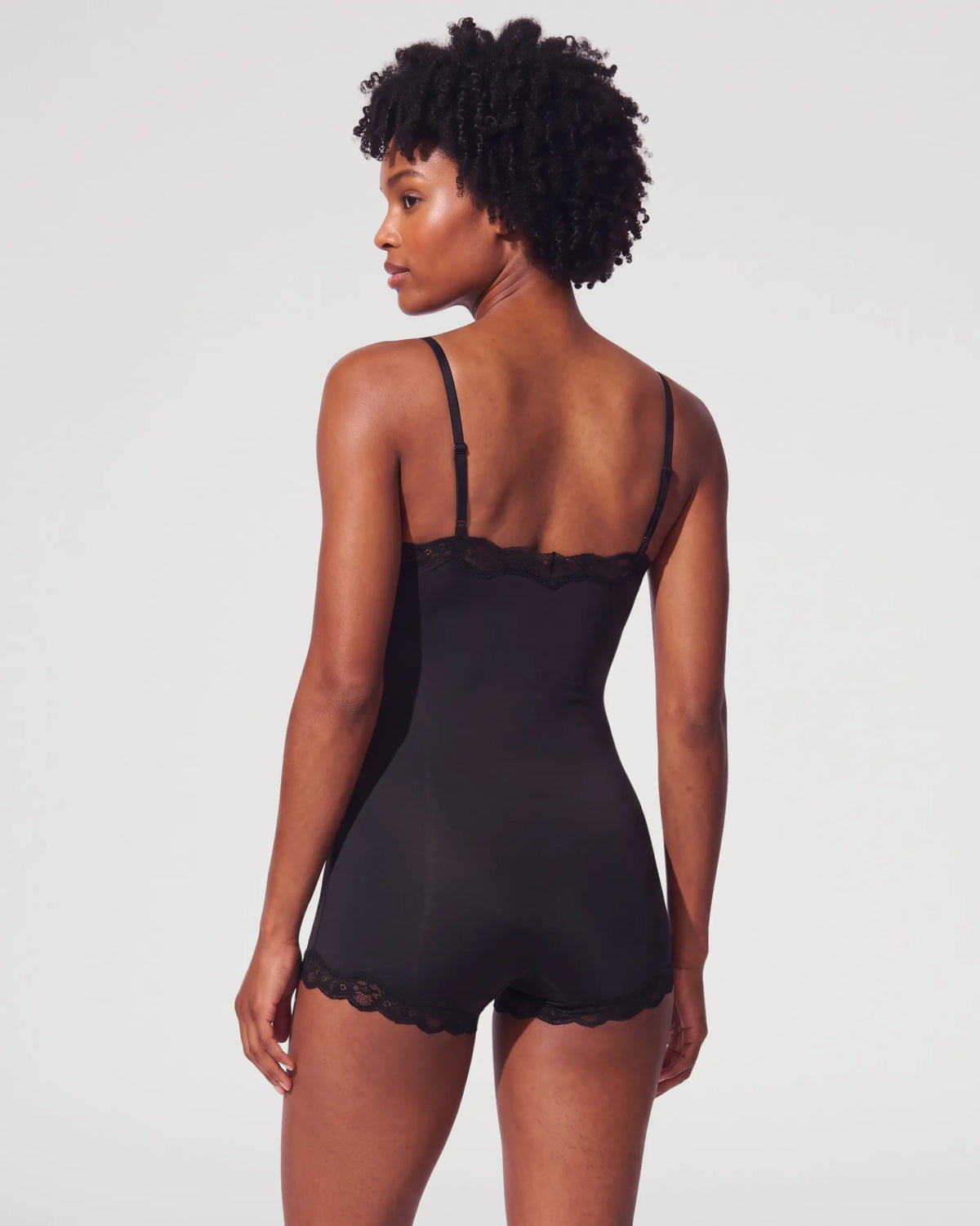 Nude Seamless Lace-Trim Cami Shaping Bodysuit