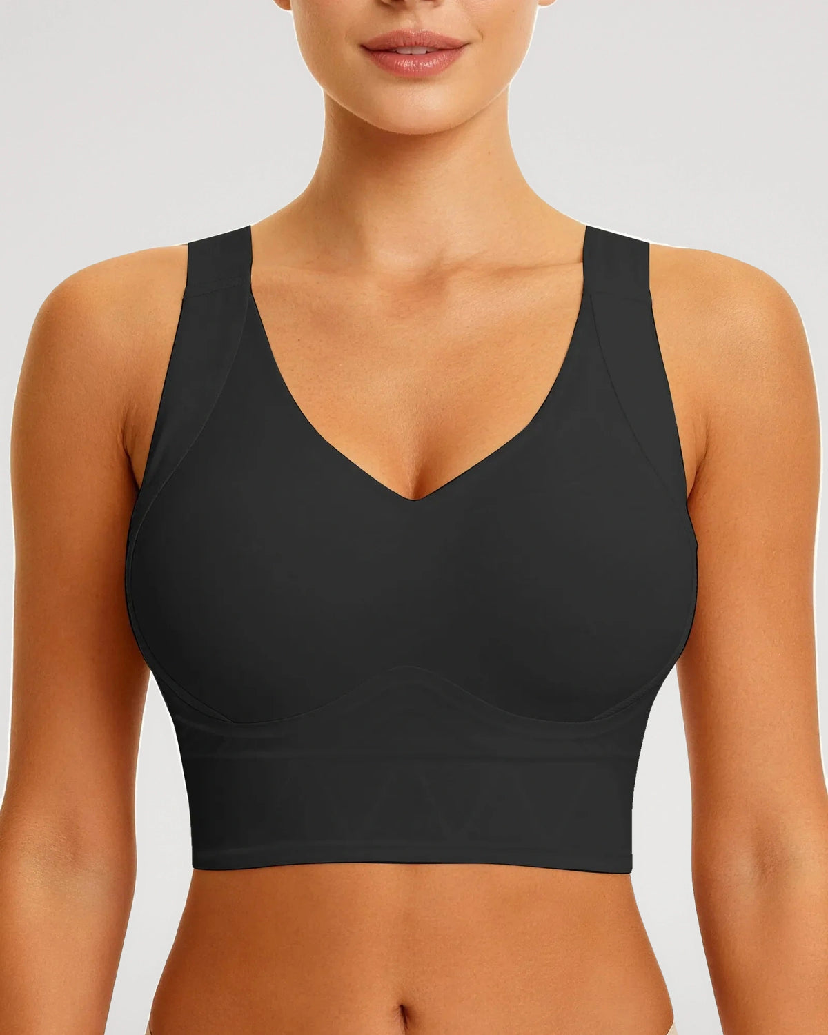 Close-up detail of the Plus Size Full Coverage Wireless Padded Jelly T Shirt Bra design | LilyCurve