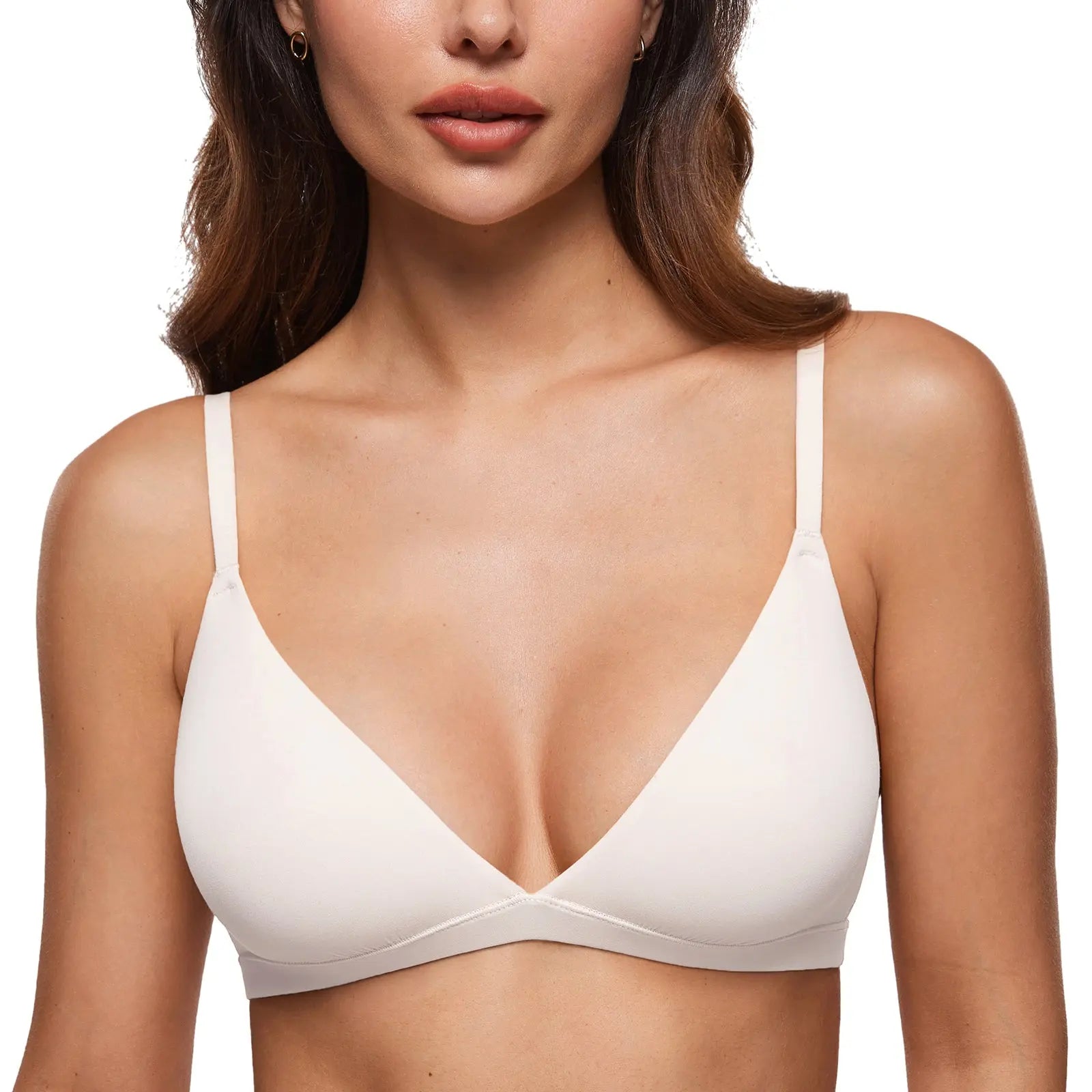 Everyday Wireless Plunge Bralette Unlined Pullover T Shirt Bra