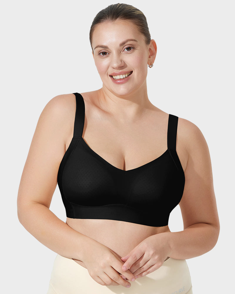LilyCurve Full Coverage Longline Smoothing Bra in BK