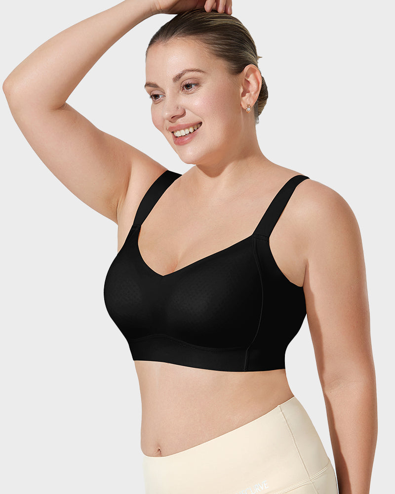 LilyCurve Full Coverage Longline Smoothing Bra in BK