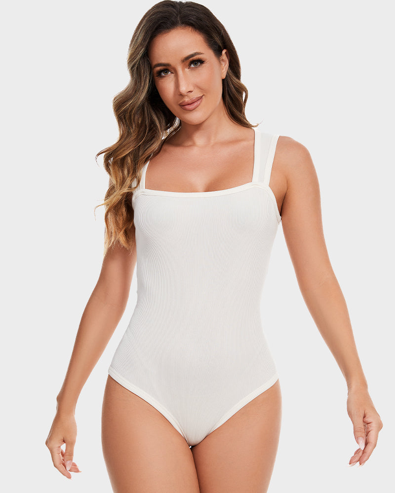 LilyCurve Sleeveless Tummy Control Tank Tops Bodysuits in BK