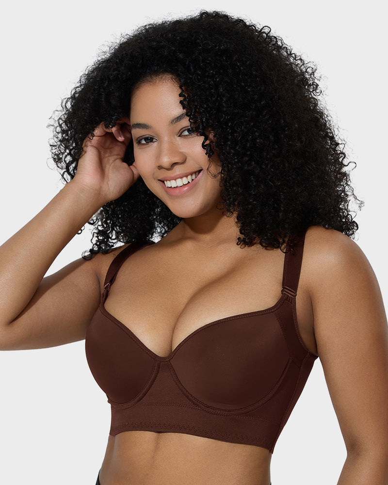 LilyCurve Back-Smoothing Push-Up Bra – Classic Everyday Lift in BK