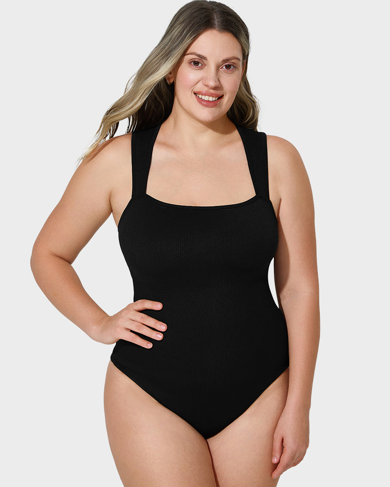 LilyCurve Sleeveless Tummy Control Tank Tops Bodysuits in BN