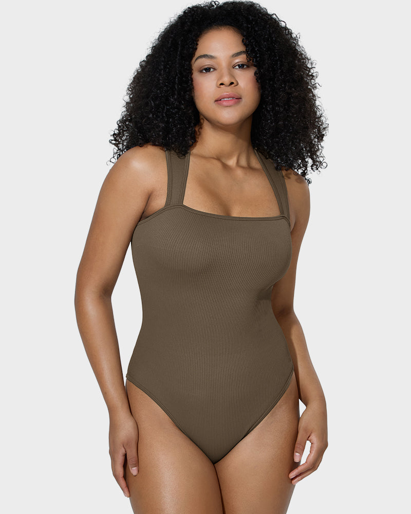 LilyCurve Sleeveless Tummy Control Tank Tops Bodysuits in BN