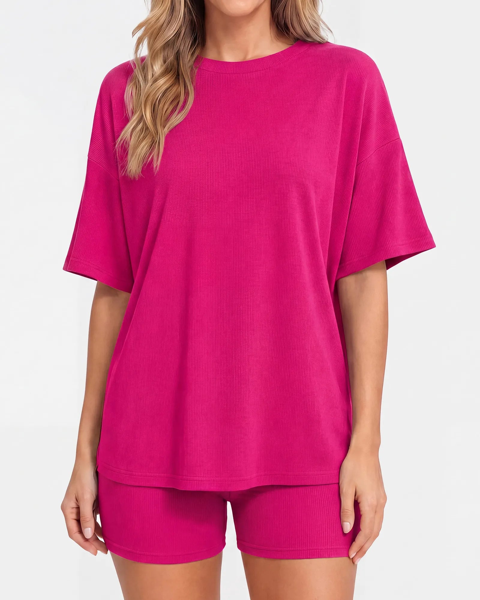 Oversized Crewneck Split Hem Lounge Set
