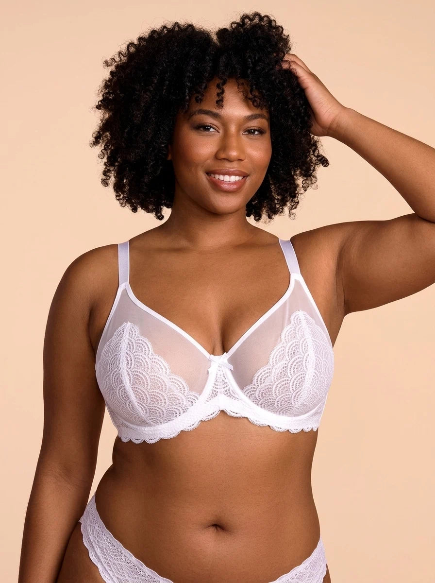 Lace Unlined Underwired Minimizer Bra [BOGO]