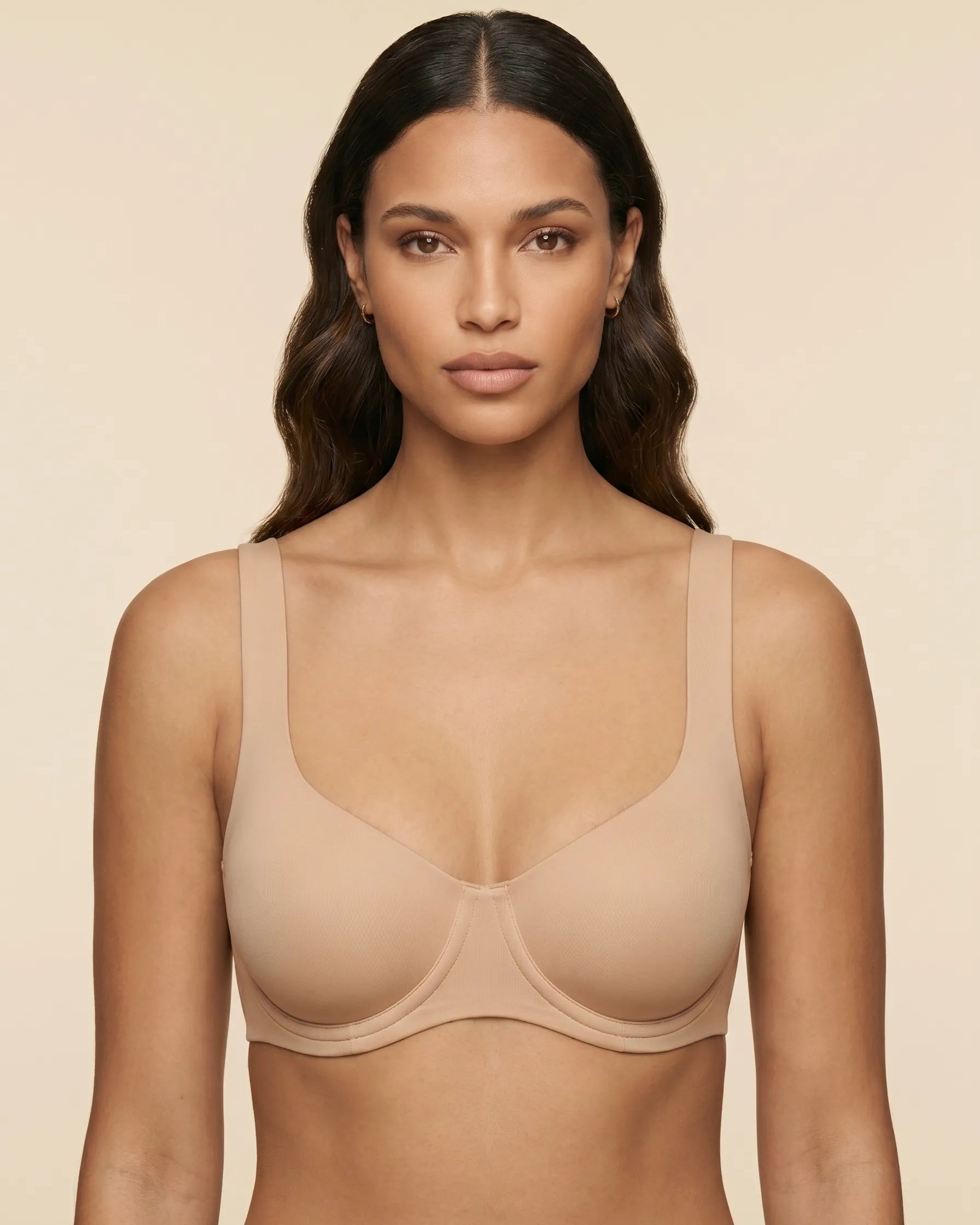 Soutien-gorge balconnet sans couture et sans doublure à armatures